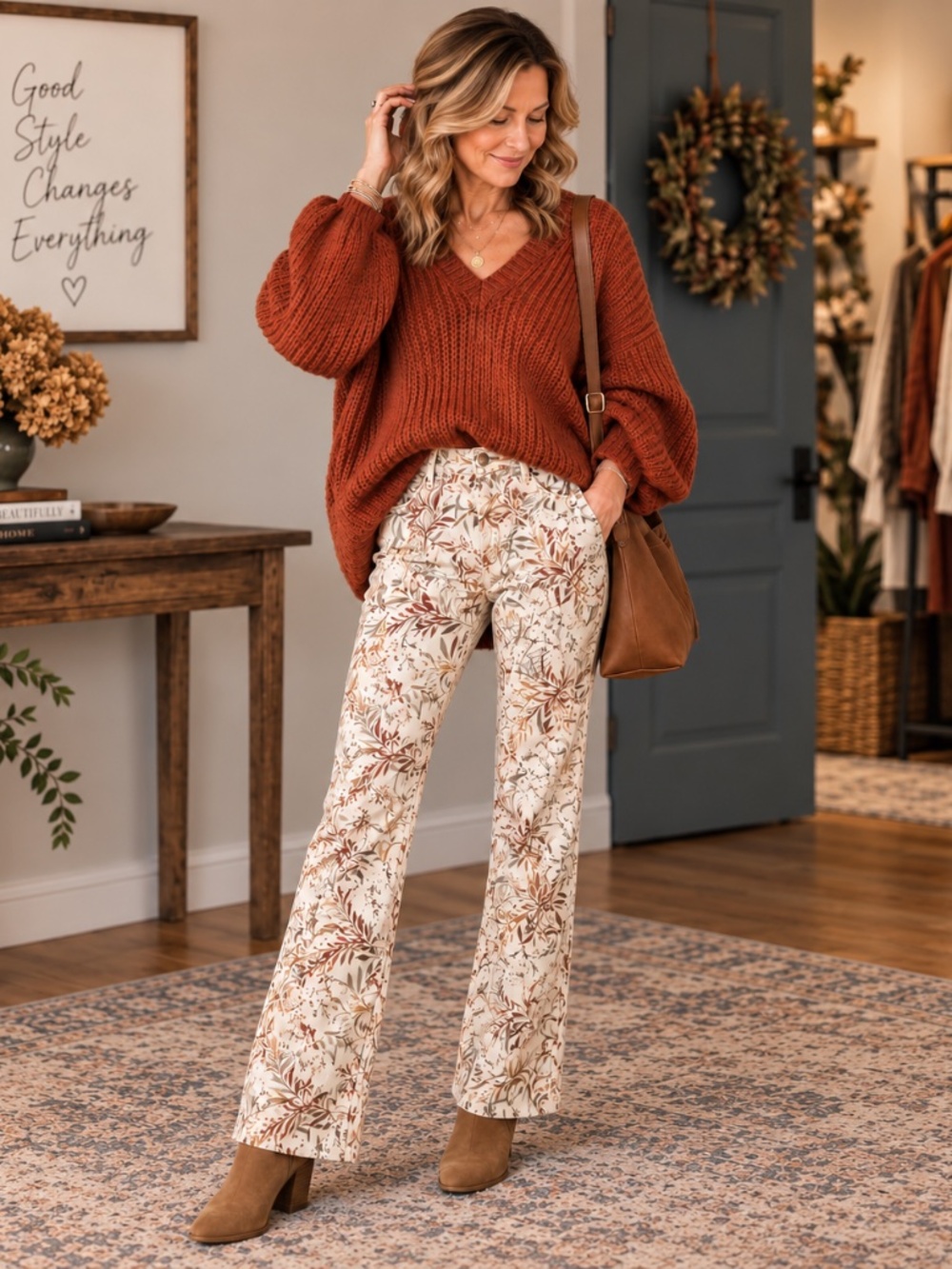 🤍 NYDJ Slim Bootcut Floral Print Pants | Size 10